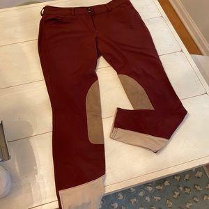 RJ Classics Riding Breeches, Burgandy-Size 30L